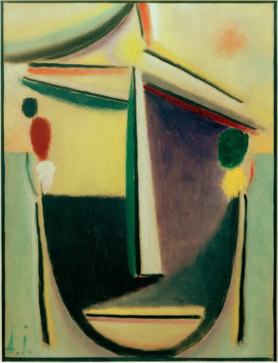 Abstract Head: Black-Yellow-Violet by Alexej von Jawlensky